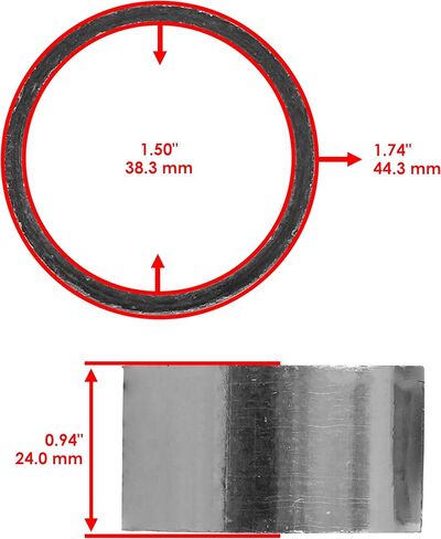 Caltric Muffler Gasket Compatible with Honda 18391-317-000, 18391-294-000 in Saudi Arabia