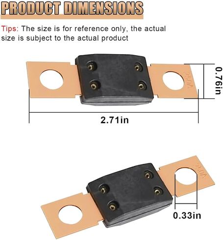 150 Amp 32V MEGA/AMG Bolt Down Fuse, High Current Bolt Mount Automotive Fuses, Bolt-on Fuse for Cars, Trucks, Boats, Construction Vehicles, Caravans, Buses (150A) in Saudi Arabia