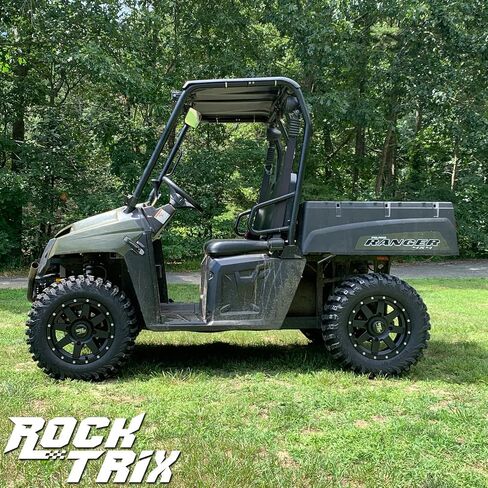 ROCKTRIX RT106 14IN ATV Wheels 4x156 RIMS ، 14x7 ، 4+3 ، تشمل مكسرات العروة 12x1.5 ، متوافقة مع 2014-2019 Polaris Sportsman RZR Ranger Crew UTV - 4/156 (مجموعة من 4) in Kuwait