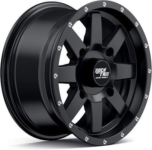 ROCKTRIX RT106 14IN ATV Wheels 4x156 RIMS ، 14x7 ، 4+3 ، تشمل مكسرات العروة 12x1.5 ، متوافقة مع 2014-2019 Polaris Sportsman RZR Ranger Crew UTV - 4/156 (مجموعة من 4) in Kuwait