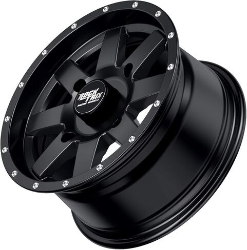 ROCKTRIX RT106 14IN ATV Wheels 4x156 RIMS ، 14x7 ، 4+3 ، تشمل مكسرات العروة 12x1.5 ، متوافقة مع 2014-2019 Polaris Sportsman RZR Ranger Crew UTV - 4/156 (مجموعة من 4) in Kuwait