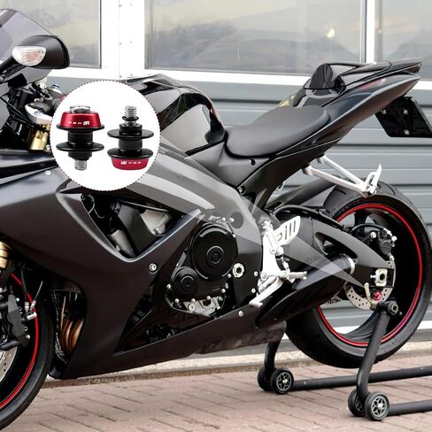 Motorcycle Swing Arm Spools Sliders and Tire Valve Stem Caps Air Cap Covers Set for Suzuki GSX-8R GSX8R GSX 8R 2023-2025 (Black) in Kuwait