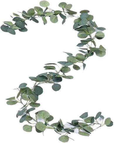 Artificial Eucalyptus Garland Faux Silk Leaf Décor Anniversary Engagement Party Wedding in Saudi Arabia