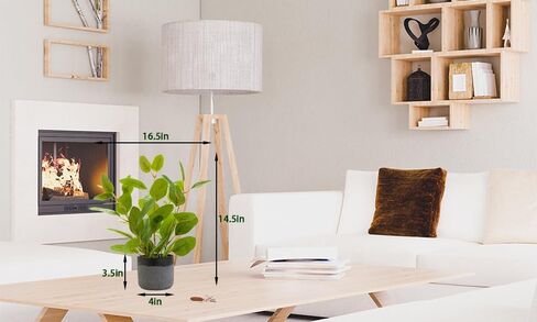 نباتات ficus مزيفة 14.5 بوصة طول النباتات الداخلية الاصطناعية مع أوراق الحياة الخضراء في وعاء رمادي أسود للمنزل المنزلي في الهواء الطلق أواني الشرفة زخارف زخرفة in Kuwait