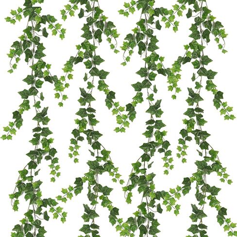 Recutms 2pcs كروم مزيفة 74.8 بوصة من النباتات الاصطناعية Ivy Garland مع أوراق حريرية الديكور الخضراء للداخل في الهواء الطلق منزل حديقة المطبخ في الهواء الطلق in Saudi Arabia