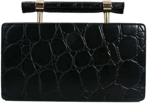 Women Faux Leather Evening Bag Bag Sytsly Gripe Clutch Handbag Pu Counter Crossbod in Kuwait