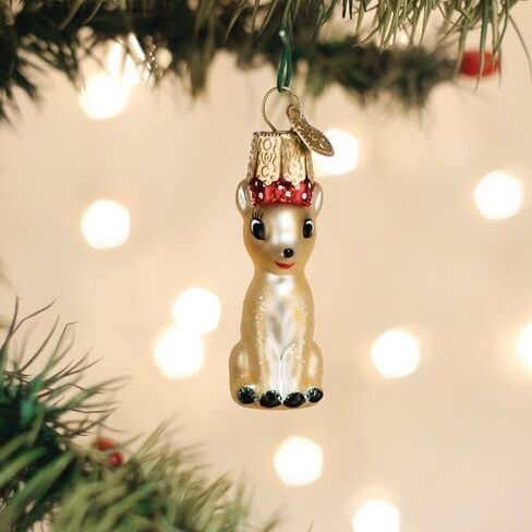 Old World Christmas Rudolph The Red-Nosed Reindeer Yukon Cornelius Glass Blown Ornament for Christmas Tree in Saudi Arabia