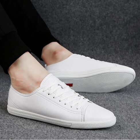 أحذية المشي غير الرسمية للأزياء المشي للرجال مريح ناعم ناعم الدانتيل أحذية رياضية مسطحة غير قابلة للانزلاق أحذية عمل رسمية غير رسمية in Kuwait