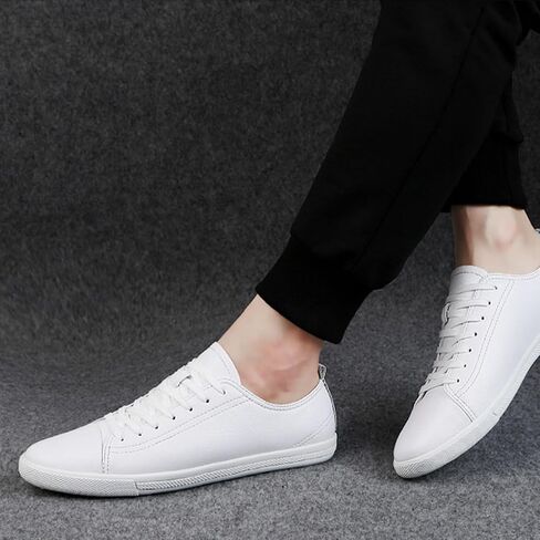 أحذية المشي غير الرسمية للأزياء المشي للرجال مريح ناعم ناعم الدانتيل أحذية رياضية مسطحة غير قابلة للانزلاق أحذية عمل رسمية غير رسمية in Kuwait