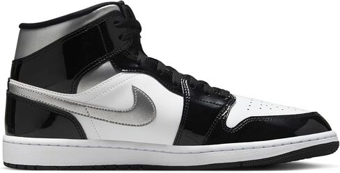 Air Jordan 1 Mid SE Men's Shoes (HV0789-010, Black/White/Metallic Gold/Metallic Silver) Size 13 in Saudi Arabia