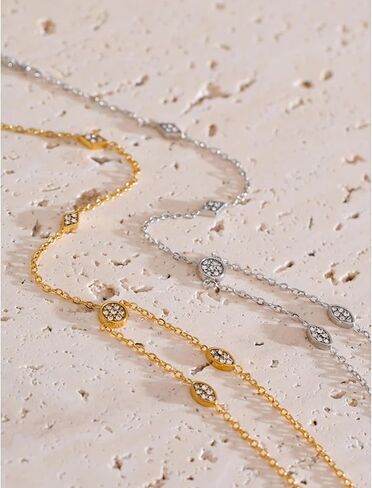 Hand Chain Tennis Bracelets for Women Trendy: Dainty Diamond Beaded Bracelet 14K Gold Plated/Silver Finger Ring Bracelet Hand Chain Jewelry Adjustable Sparkly Prom Bracelets in Kuwait