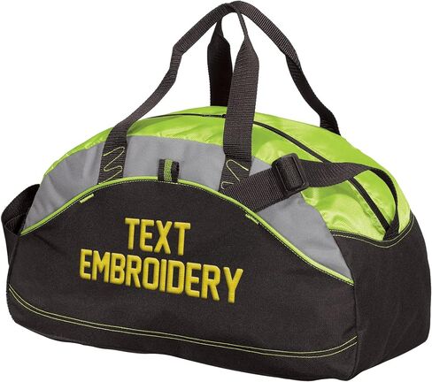 Custom Sport Duffel Bag Add Your Embroidered Text Medium Contrast Sport Gym Travel Water Resistant Duffel Bag Black in Saudi Arabia