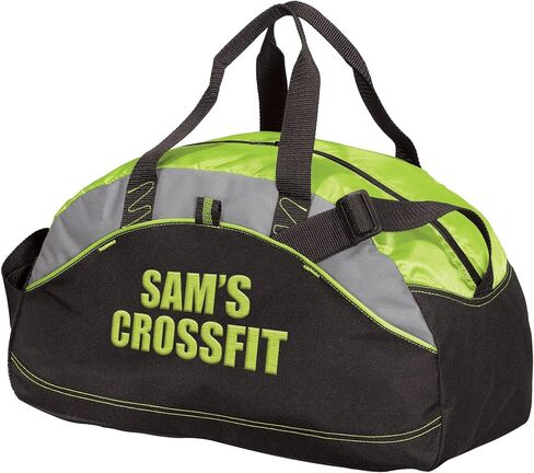 Custom Sport Duffel Bag Add Your Embroidered Text Medium Contrast Sport Gym Travel Water Resistant Duffel Bag Black in Saudi Arabia