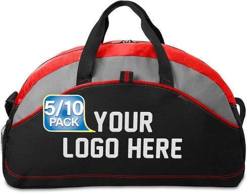 Custom Sport Duffel Bag Add Your Embroidered Text Medium Contrast Sport Gym Travel Water Resistant Duffel Bag Black in Saudi Arabia