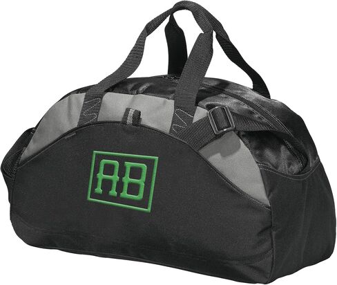 Custom Sport Duffel Bag Add Your Embroidered Text Medium Contrast Sport Gym Travel Water Resistant Duffel Bag Black in Saudi Arabia
