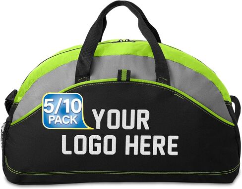 Custom Sport Duffel Bag Add Your Embroidered Text Medium Contrast Sport Gym Travel Water Resistant Duffel Bag Black in Saudi Arabia