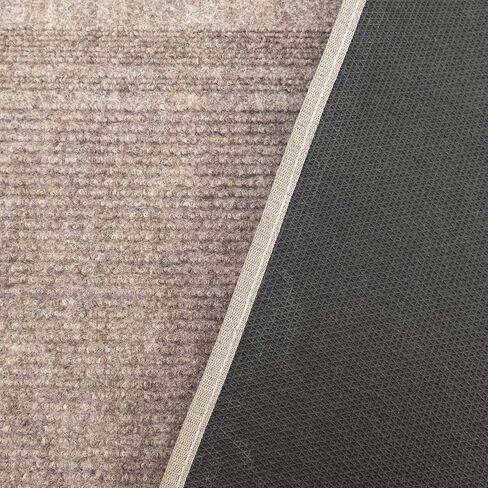 English Home Custom Size Non Slip Striped Design Durable PVC Non Slip Backing Tough Pile Runner Rug for Hallway, Outdoor, Indoor, Commercial, Residential, Pool, Office (Dark Blue, 26" x 07') in Saudi Arabia