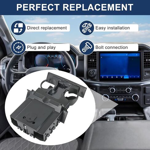 Dashboard Cup Holder Insert Ash Tray Compatible with Ford F150 STX XL XLT 2004-2008 Replace# 6L3Z-1504810-AA in Saudi Arabia