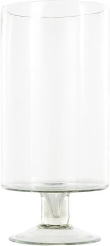 Deco 79 Glass Candle Holder with Elevated Base, 6" x 6" x 12.7", Clear in Saudi Arabia