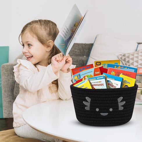 Small Storage Basket, Cute Baby Toy Storage Basket, Frog Cotton Rope Woven Baskets for Nursery, Blanket Basket Organize Laundry Baby Basket for Gift｜Cat Dog Bin Toys in Saudi Arabia