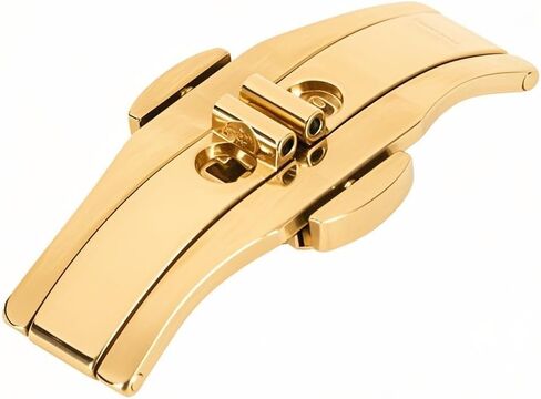 Zjchao Butterfly Watch Deployment Clasp ، مشاهدة مشبك بديل 6 مم 19 ملم ساعة النطاق Clasp مزدوج الضغط الزر القابل للطي النشر المشبك ، الذهبي in Saudi Arabia