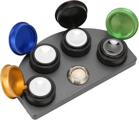 Watch Oil Cup 4 Dish Watch Grease Cup Holders, Oil Cup Stand Watch Grease Storage Dish with Lid Proof Wear Alloy and Ceramic, Watch Repairing Accessory Oil Cup Stand in Saudi Arabia