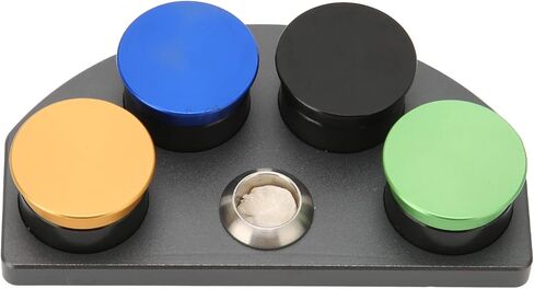 Watch Oil Cup 4 Dish Watch Grease Cup Holders, Oil Cup Stand Watch Grease Storage Dish with Lid Proof Wear Alloy and Ceramic, Watch Repairing Accessory Oil Cup Stand in Saudi Arabia