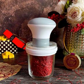 Premium Saffron Mill Grinder - Effortless Saffron Powdering with Gem-Shaped Glass, Dried Herb & Spice Grinder (Saffron Mill Grinder) in Kuwait