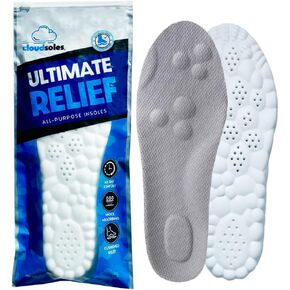 Insoles - Super Soft Orthopedic for Women & Men, 4D Cloud Technology, Arch-Support, Shock Absorbing Insoles for Foot & Joint Support, Pain Relief Sports Soles (Men: US 8-12) in Saudi Arabia
