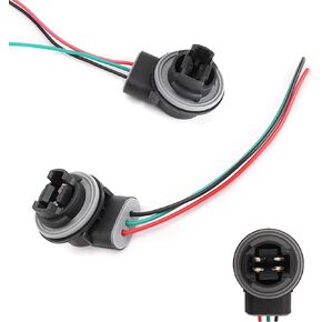 2 PCS Car Car Brake Light Socket ، ANTORMOTIVE AUTORMATIVE AUTORMATIVE AUTORCELITS LIGHT SOCKETIMENS ، Universal Operty Running Light Wire Harness Pigtain (Multicolored #3157B) in Kuwait