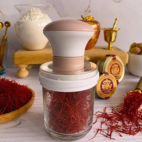 Premium Saffron Mill Grinder - Effortless Saffron Powdering with Gem-Shaped Glass, Dried Herb & Spice Grinder (Saffron Mill Grinder) in Kuwait