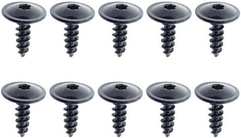10pcs Universal Black Self-Tapping Hexalobular Internal Socket Screws M4.8 Large Head for Automotive Motorcycle Bumper Fender Engine Protection(10pcs) in Saudi Arabia