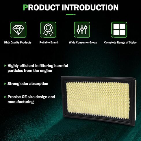 SCITOO 1pc Replacement Engine Air Filter for Ford Edge Explorer Flex Fusion Police Interceptor Sedan Utility Taurus X for Lincoln Aviator MKS MKT MKX MKZ for Mazda 6 CX-9 for Mercury Sable CA10242 in Saudi Arabia