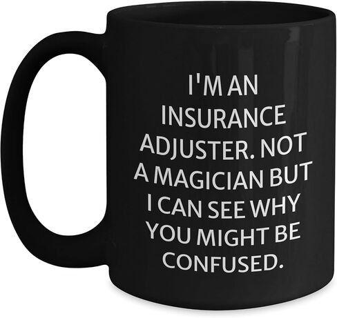 Insurance Adjuster Humor Funny Black Coffee Mugs Gifts for Insurance Adjusters on Valentine's, From Insurance Adjuster to Insurance Adjuster, Perfect Unique Gift for Insurance Adjuster Colleagues in Saudi Arabia