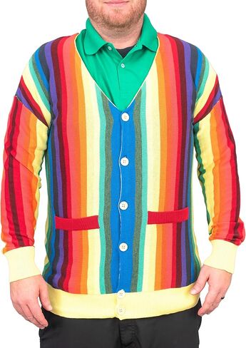 Golf Rainbow Cardigan Sweater Caddy Halloween Costume Cosplay in Saudi Arabia