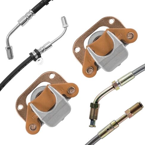 Caltric Brake Caliper W / Pad & Line متوافق مع Polaris Xpress 300 1996-1999 / Xpress 400 1996-1997 / Xplorer 300 1996-1999 / Magnum 425 2x4 1995-1998 / Magnum 325 4x4 2000 أمامي يمين يسار اليمين in Saudi Arabia