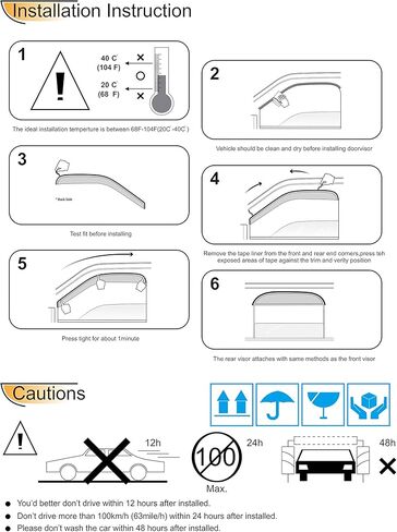 4pcs for 2007-2012 Caliber Sun Rain Guard Window Visors in Saudi Arabia