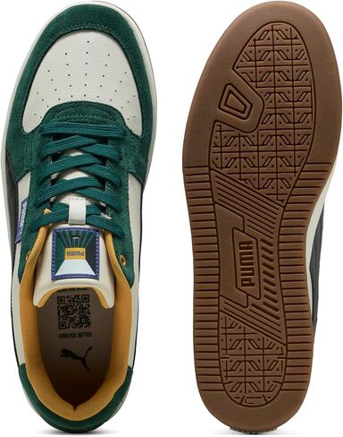 حذاء رياضي رجالي من PUMA Caven 2.0، أبيض-ذهبي-صمغ، 8 in Saudi Arabia