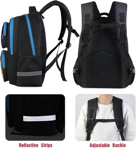 حقيبة ظهر للأطفال للبنات- 3pcs 17 ″ حقائب الظهر مع مربع الغداء لمدرسة Toddle الابتدائية المتوسطة- حقيبة الطلاب للأعمار 6-18 Fox Bookbag Pack Back in Kuwait
