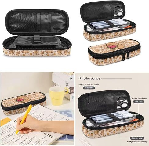 Cute Capybara School Backpack for Girls 3pcs Kawaii Watermelon Girls Backpack with Lunch Box Pencil Case Set for Kids Teens Elementary Middle School Bookbag in Saudi Arabia