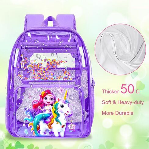 17 "Flip Top Clear Backpack for Boys ، مجموعة معتمدة من 3pcs ، حقيبة كتب شفافة مقاومة للماء للحرم الجامعي/المدرسة (رمادي) in Kuwait