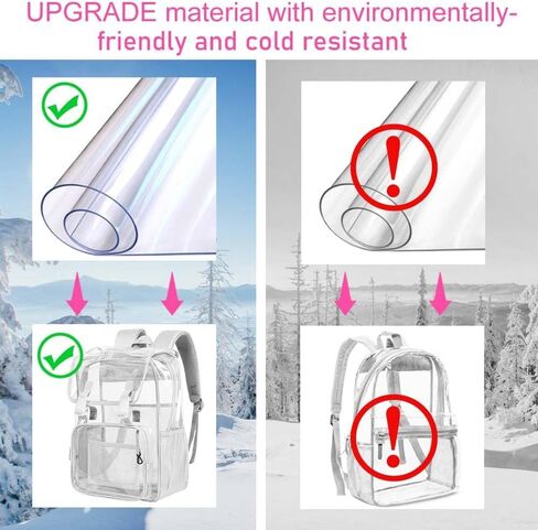 17 "Flip Top Clear Backpack for Boys ، مجموعة معتمدة من 3pcs ، حقيبة كتب شفافة مقاومة للماء للحرم الجامعي/المدرسة (رمادي) in Kuwait