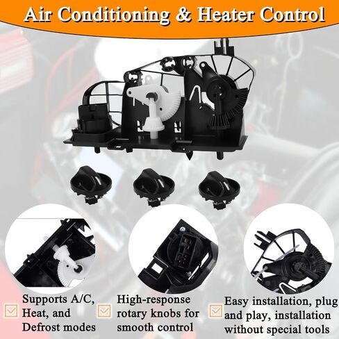 A/C Heater Climate Control Switch Module Panel with 3 Knobs Compatible with Toyota Tundra 2000-2006 3.4L 4.0L V6/ 4.7L V8 Replace 55910-0C010 55905-0C010 in Saudi Arabia