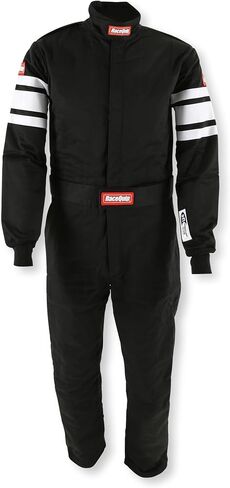 RaceQuip 120005RQP 120 Series 1-Pc Driving Suit SFI 3.2A/5 Black/White Large in Kuwait