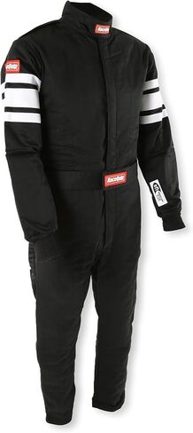 RaceQuip 120005RQP 120 Series 1-Pc Driving Suit SFI 3.2A/5 Black/White Large in Kuwait