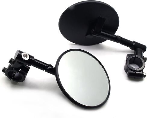 MZS Motorcycle Handlebar Mirrors, Foldable Bar End Mirror M8 Thread with 7/8 Handlebars Mount Fit for Motorbike Street Dirt Electric Bike E-bike Adventure Scooter ATV Quad in Saudi Arabia