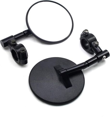 MZS Motorcycle Handlebar Mirrors, Foldable Bar End Mirror M8 Thread with 7/8 Handlebars Mount Fit for Motorbike Street Dirt Electric Bike E-bike Adventure Scooter ATV Quad in Saudi Arabia