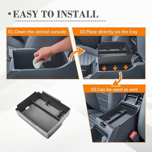 Tacobro Center Center Console Tracher For Kia K4 2025 - ملحق مربع تخزين مسند الذراعين المخصصين ، مواد ABS متينة ، ملحقات داخلية سهلة التثبيت in Saudi Arabia