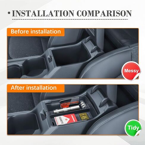 Tacobro Center Center Console Tracher For Kia K4 2025 - ملحق مربع تخزين مسند الذراعين المخصصين ، مواد ABS متينة ، ملحقات داخلية سهلة التثبيت in Saudi Arabia