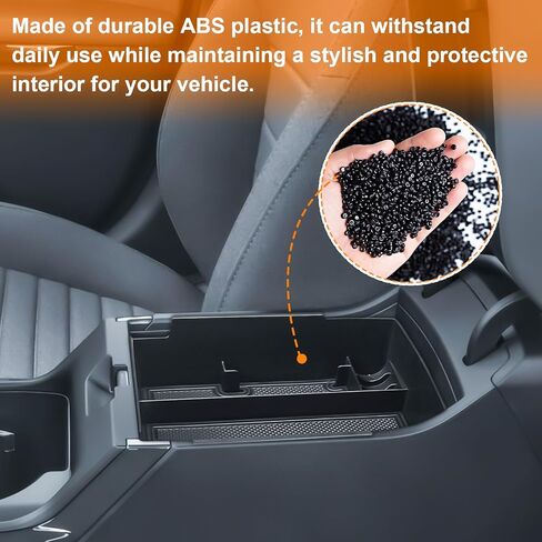Tacobro Center Center Console Tracher For Kia K4 2025 - ملحق مربع تخزين مسند الذراعين المخصصين ، مواد ABS متينة ، ملحقات داخلية سهلة التثبيت in Saudi Arabia